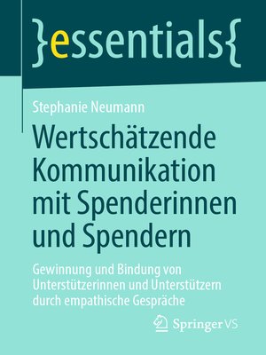cover image of Wertschätzende Kommunikation mit Spenderinnen und Spendern